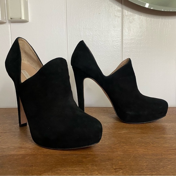 PURA LOPEZ Whimsigoth Witch Black Suede Leather Heel EU 38.5 - Picture 1 of 8